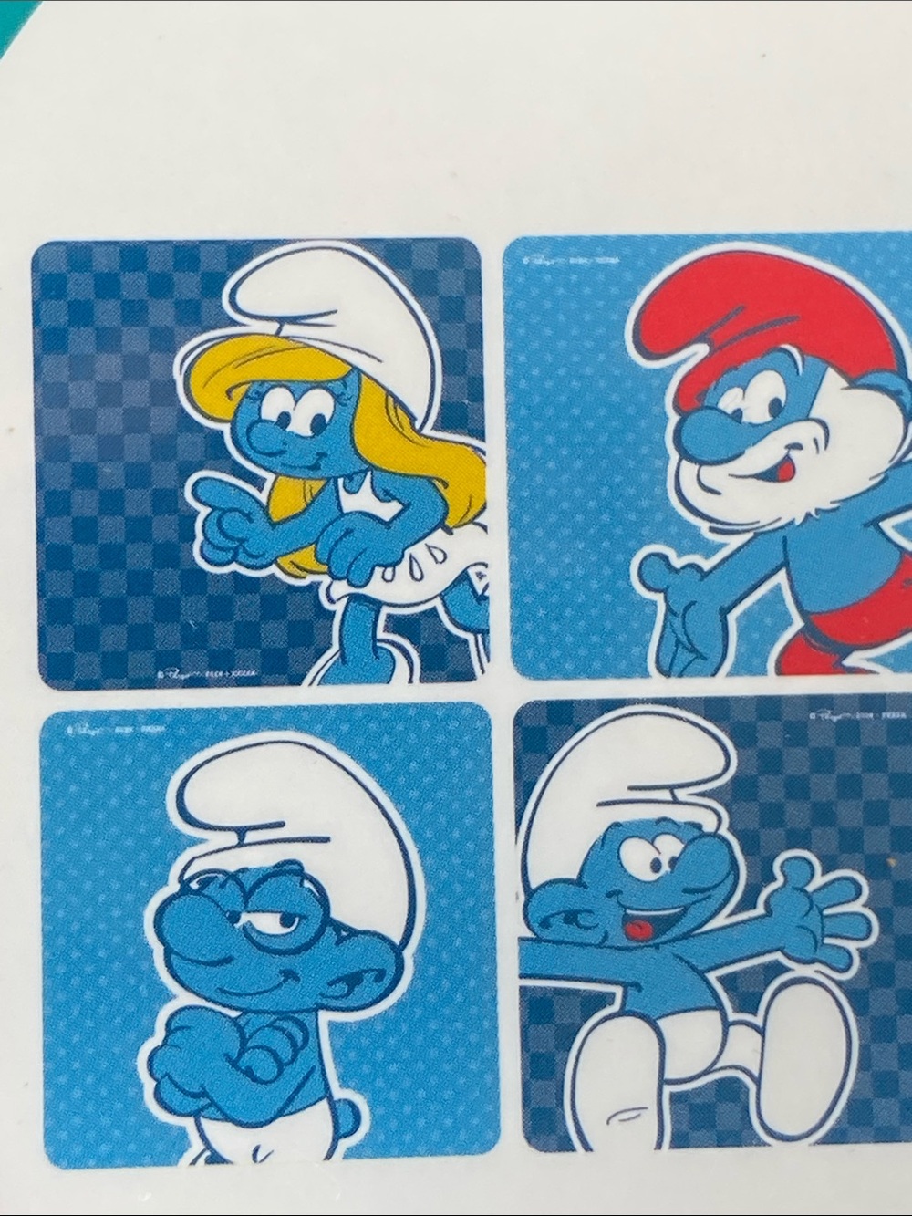Smurfette Blue Coasters - 4 Pack